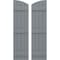 Ekena Millwork Americraft 4-Board (3 Batten) Wood Joined Board-n-Batten Shutters w/Ellipt Top, ARW401BE414X77CHH, PR ARW401BE414X77CHH - alternate 1
